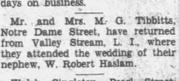 Tibbits attend Bob Haslam wedding